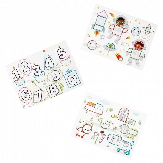 B. Toys, Light Box Playset Look And Shine Educational Light Box 71 Piece Set Shapes Numbers Templates Dry Erase Markers USB C Or Battery Powered Learning Toy For Kids 3 Years Plus Creative Play - B. toys - Image 5