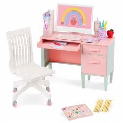 Our Generation, Class in Session Teacher’s Desk School Supplies Playset for Kids Ages 3+ 18" Doll Accessories 23 Piece Modern Classroom