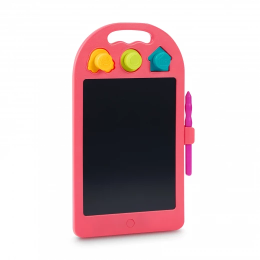 B. Toys, Rainbow Doodler LCD Drawing Tablet Reusable Rainbow Color Drawing Board With Dual Tip Stylus And Stamps Instant Erase Portable Creative Toy For Kids 3 Years Plus Fine Motor Skills - B. toys - Image 2