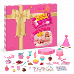 Our Generation, It’s Your Birthday Surprise Calendar Collectible Countdown Toy for Kids Ages 3+ 18" Doll Accessories Party Decorations Stickers