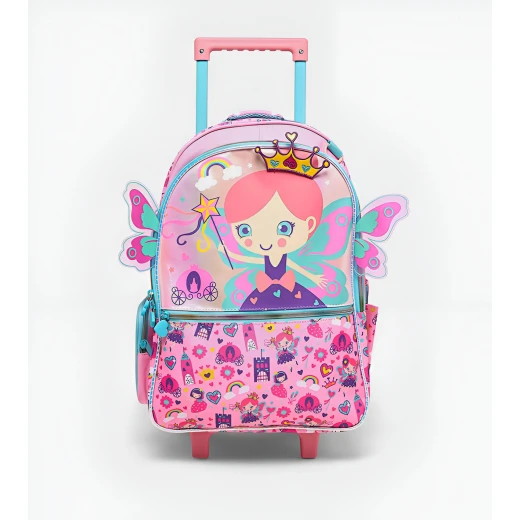 VEST, 18 Inch Trolley School Backpack Kids Bag with Multiple Compartments Adjustable Straps Lightweight Durable Practical Stylish for Grade 1 to 5 Random Design - Vest - Image 2