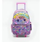 VEST, 18 Inch Trolley School Backpack Kids Bag with Multiple Compartments Adjustable Straps Lightweight Durable Practical Stylish for Grade 1 to 5 Random Design - Vest