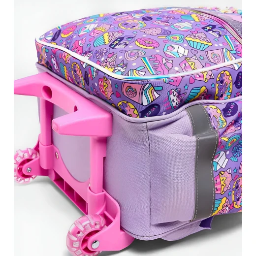 VEST, 18 Inch Trolley School Backpack Kids Bag with Multiple Compartments Adjustable Straps Lightweight Durable Practical Stylish for Grade 1 to 5 Random Design - Vest - Image 5