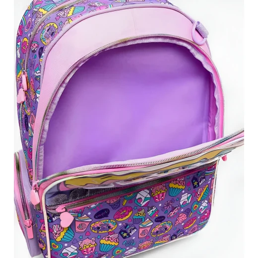 VEST, 18 Inch Trolley School Backpack Kids Bag with Multiple Compartments Adjustable Straps Lightweight Durable Practical Stylish for Grade 1 to 5 Random Design - Vest - Image 7