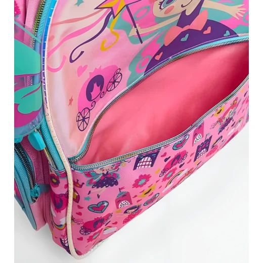 VEST, 18 Inch Trolley School Backpack Kids Bag with Multiple Compartments Adjustable Straps Lightweight Durable Practical Stylish for Grade 1 to 5 Random Design - Vest - Image 9