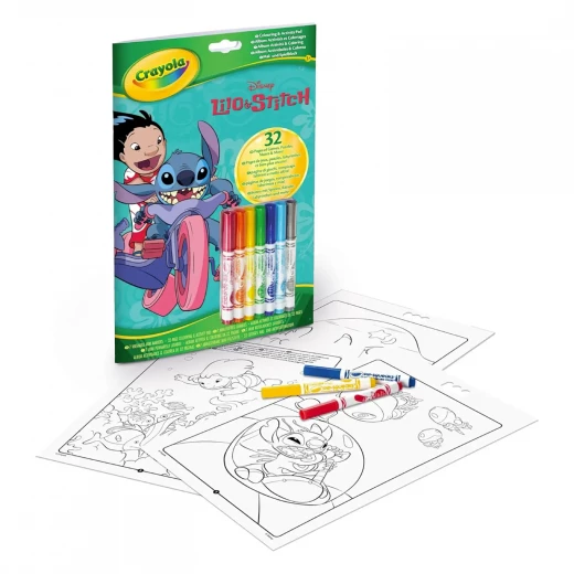 Crayola, Lilo & Stitch Coloring & Activity Book with 7 Washable Mini Markers - Crayola - Image 2