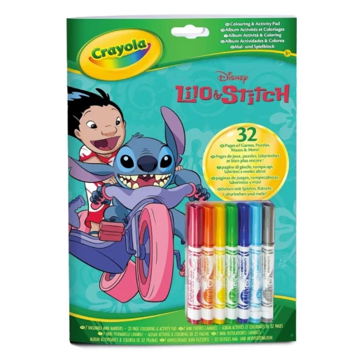 Crayola, Lilo & Stitch Coloring & Activity Book with 7 Washable Mini Markers