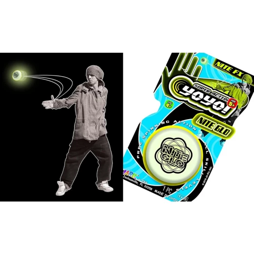JARU, Night Glo Yo Yo Glow in the Dark Kids Trick Yo Yo Toy Party Favor Random Color 1 Piece - Jaru - Image 3