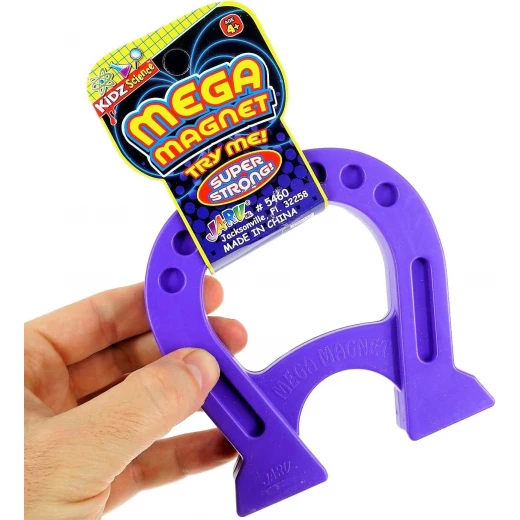 JARU, Mega Horseshoe Magnet Toy Set for Kids 6 Pieces Each Random Color with Bouncy Ball Educational Hands-On Science Learning Enhancing Focus Fine Motor Skills - Jaru - Image 3