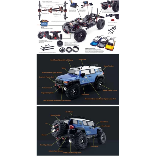 RGT EX86120 1/10 RC Car 4WD Off-Road Climbing Crawler Reverse Drive System RTR Vehicle with LED Lights Durable High Torque Motor - K Toys - Image 6