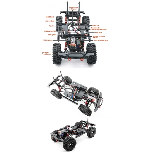 RGT EX86120 1/10 RC Car 4WD Off-Road Climbing Crawler Reverse Drive System RTR Vehicle with LED Lights Durable High Torque Motor - K Toys - Image 5