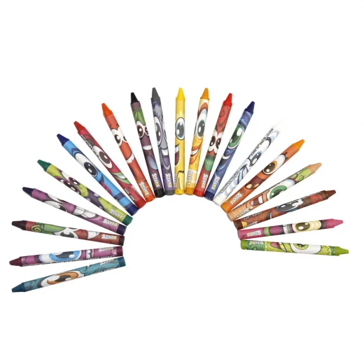 Scentos, 20 Scented Crayons Fruity Scents Colouring Set Kids Art Supplies Creative Drawing Craft Colouring Pack Ages 3+ - Scentos - Image 2