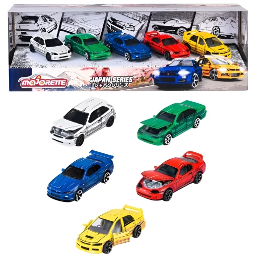 Majorette, Japan Series Tune Ups Series 2 Diecast Cars Gift Pack 5pcs 1:64 Chrome Effect Tuning 7 Surprises 18 Collectible Models Rare Super Rare Ultra Rare 5+ Majorette, Japan Series Tune Ups Series 2 Diecast Cars Gift Pack 5pcs 1:64 Chrome Effect Tuning 7 Surprises 18 Collectible Models Rare Super Rare Ultra Rare 5+
