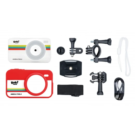 Buki, CamPro 2 in 1 Camera Travel and Sport Modes 48MP Ultra Sharp Photos 1080P Full HD Videos Autofocus 16x Digital Zoom 7cm Screen Silicone Case 16GB Micro SD Card Rechargeable Battery for Kids Ages 8 and Up - Buki - Image 2