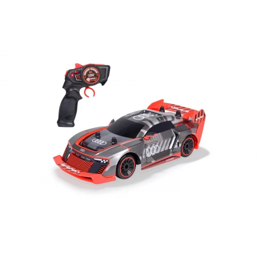 Dickie, RC Audi S1 E-Tron Quattro Drift Car with 2-Channel Remote Control 2.4 GHz, Turbo, Drift Function, Spare Wheels, Rechargeable Battery, Speed up to 12 km/h, Suitable for Children Aged 6 Years and Older, Exciting Racing Experience - Dickie - Image 2