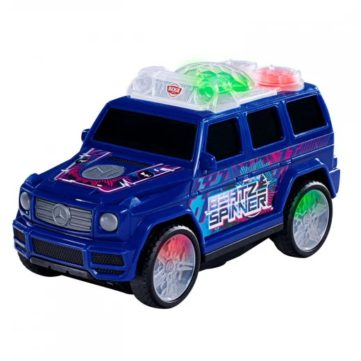 Dickie, Mercedes-Benz G-Class Beat Spinner 23 cm Motorized Spin and Bump & Go EDM Music LED Lights Official Licensed Toy for Kids Age 3+ - Dickie - Image 2