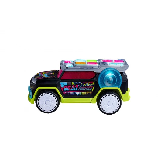 Dickie, Streets N Beatz Hero DJ Music Car 33.5 cm with 22 Sounds 3 Music Modes LED Light Show Record and Challenge Mode Freewheel Toy for Kids Age 3+ - Dickie - Image 5