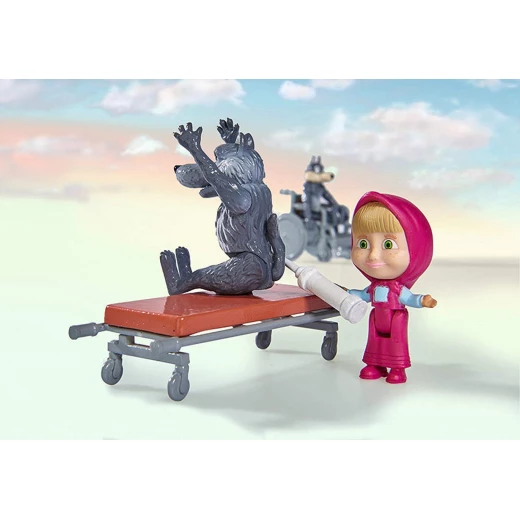 مجموعة لعب سيارة الإسعاف ماشا والدب من سيمبا - سيمبا تويز - Image 2