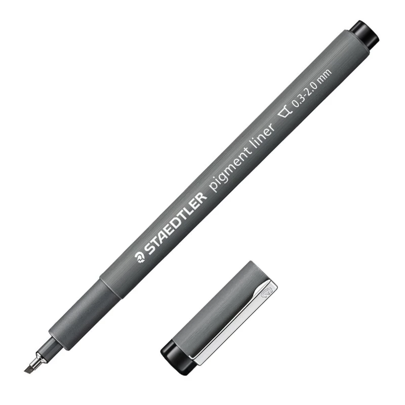 Staedtler - Pigment Liner Pen 0.3-2.0 mm - Black - Staedtler