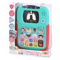 Playgo, Talking X-Ray Tablet Interactive Educational Toy for Kids Ages 3+ with Light-Up Buttons and 6 Image Cards STEM Learning