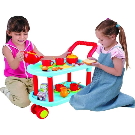 PlayGo Tea Time Trolley Set for Kids 23 Piece Role Play Fun Imaginative Play - Playgro - Image 2