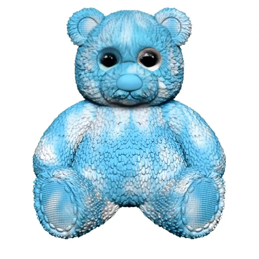 BTF, Tie-Dye Bear Elastic Doll, Blue, 22 cm - Btf - Image 5