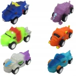 BTF, Wheeleezz Dino Monsters Series Car for Kids Ages 3+ Dinosaur Themed Dragster Bold Colors High Speed Rolling Durable Build One Piece Random Style - Btf