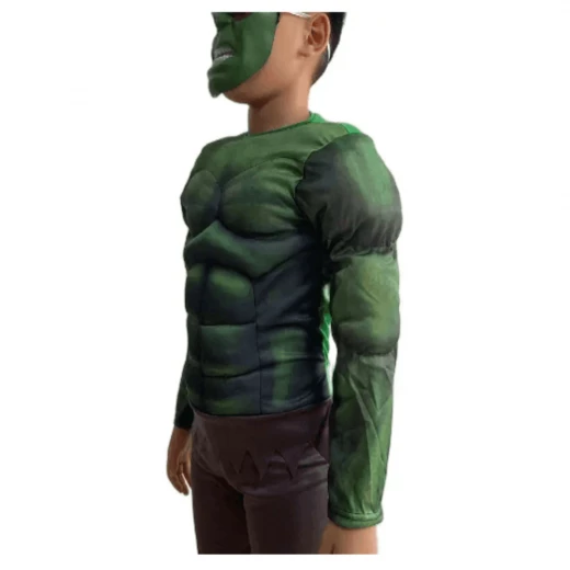 زي هالك مع قناع البطل الخارق للأطفال من كاي كوستيومز - K Costumes - Image 2