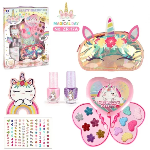 مجموعة مكياج K Toys Ultimate للبنات كاملة ظلال عيون أحمر خدود أحمر شفاه وطلاء أظافر هدية - كي تويز - Image 6