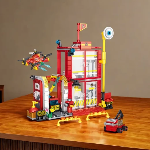 K Toys City Fire Station Building Set , 362 pcs - K Toys - Image 2