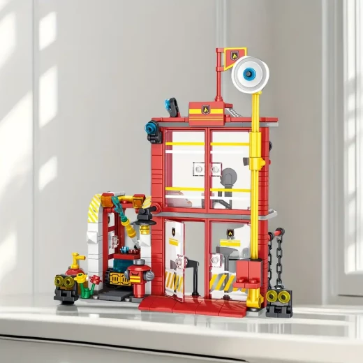 K Toys City Fire Station Building Set , 362 pcs - K Toys - Image 3