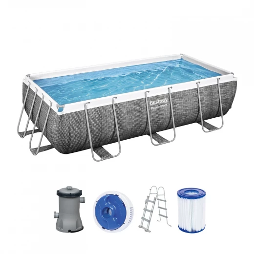 Bestway , Power Steel Rectangular Pool , 404 x 201 x 100 cm - Bestway - Image 2