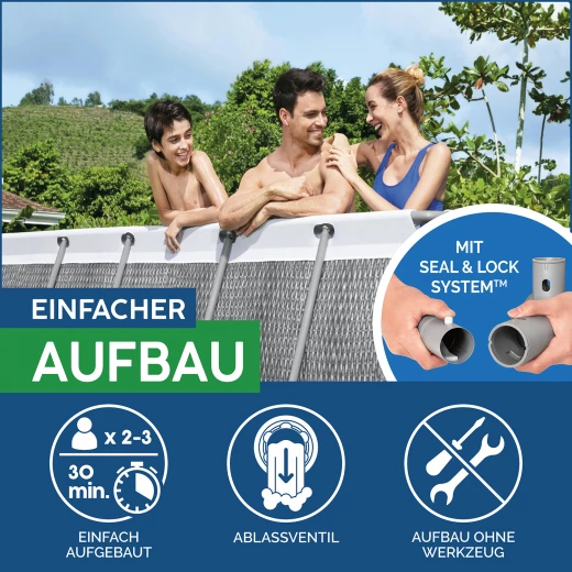 Bestway , Power Steel Rectangular Pool , 404 x 201 x 100 cm - Bestway - Image 5