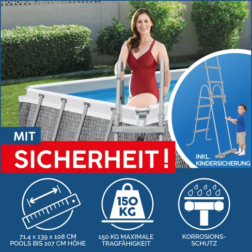 Bestway , Power Steel Rectangular Pool , 404 x 201 x 100 cm - Bestway - Image 4