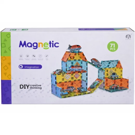 مجموعة قطع مغناطيسية 71 قطعة للعب بناء إبداعي تعليمية للأطفال عمر 3+ لتنمية الخيال المهارات الحركية الدقيقة والتناسق بين اليد والعين تشكيل هياكل ثلاثية الأبعاد أشكال هندسية اللعب التفاعلي وتطوير التفكير المكاني مجموعة قطع مغناطيسية 71 قطعة للعب بناء إبداعي تعليمية للأطفال عمر 3+ لتنمية الخيال المهارات الحركية الدقيقة والتناسق بين اليد والعين تشكيل هياكل ثلاثية الأبعاد أشكال هندسية اللعب التفاعلي وتطوير التفكير المكاني