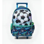 VEST, Trolley Backpack Kids School Bag Versatile Front Design Multiple Compartments 30L Capacity Sturdy Wheels Telescopic Handle Practical and Stylish - Vest