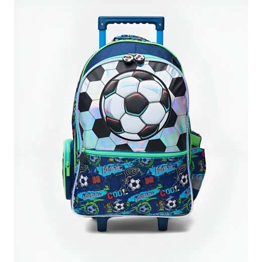 VEST, Trolley Backpack Kids School Bag Versatile Front Design Multiple Compartments 30L Capacity Sturdy Wheels Telescopic Handle Practical and Stylish - Vest - Image 2