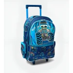 VEST, Trolley Backpack Kids School Bag Versatile Front Design Multiple Compartments 30L Capacity Sturdy Wheels Telescopic Handle Practical and Stylish - Vest