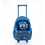 VEST, Trolley Backpack Kids School Bag Versatile Front Design Multiple Compartments 30L Capacity Sturdy Wheels Telescopic Handle Practical and Stylish - Vest