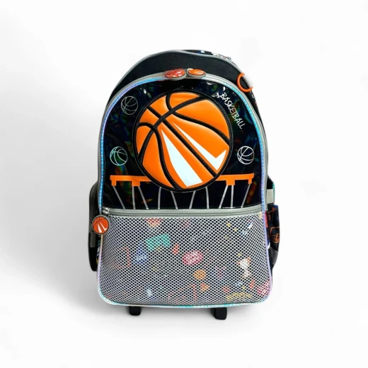 VEST, Trolley Backpack Kids School Bag Versatile Front Design Multiple Compartments 30L Capacity Sturdy Wheels Telescopic Handle Practical and Stylish - Vest - Image 3