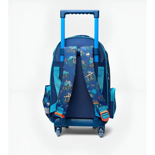VEST, Trolley Backpack Kids School Bag Versatile Front Design Multiple Compartments 30L Capacity Sturdy Wheels Telescopic Handle Practical and Stylish - Vest - Image 3