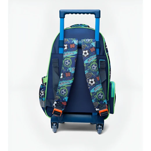 VEST, Trolley Backpack Kids School Bag Versatile Front Design Multiple Compartments 30L Capacity Sturdy Wheels Telescopic Handle Practical and Stylish - Vest - Image 4