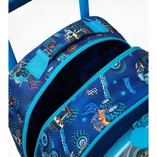 VEST, Trolley Backpack Kids School Bag Versatile Front Design Multiple Compartments 30L Capacity Sturdy Wheels Telescopic Handle Practical and Stylish - Vest - Image 4