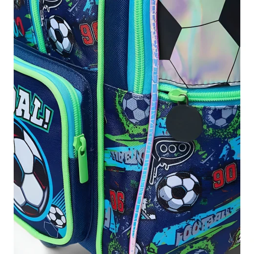 VEST, Trolley Backpack Kids School Bag Versatile Front Design Multiple Compartments 30L Capacity Sturdy Wheels Telescopic Handle Practical and Stylish - Vest - Image 5