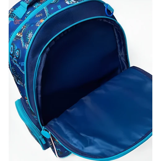 VEST, Trolley Backpack Kids School Bag Versatile Front Design Multiple Compartments 30L Capacity Sturdy Wheels Telescopic Handle Practical and Stylish - Vest - Image 5