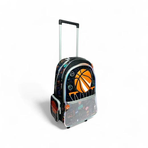 VEST, Trolley Backpack Kids School Bag Versatile Front Design Multiple Compartments 30L Capacity Sturdy Wheels Telescopic Handle Practical and Stylish - Vest - Image 6
