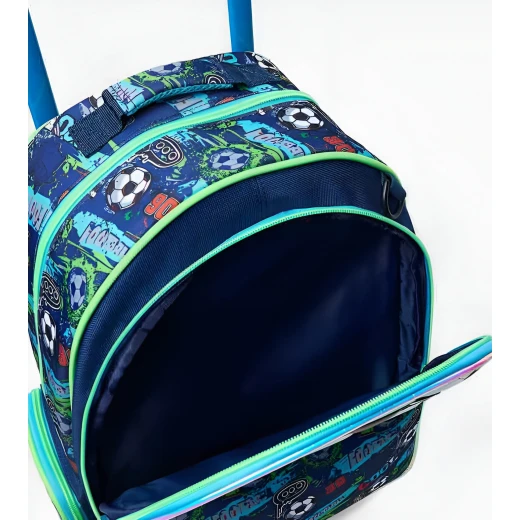 VEST, Trolley Backpack Kids School Bag Versatile Front Design Multiple Compartments 30L Capacity Sturdy Wheels Telescopic Handle Practical and Stylish - Vest - Image 7