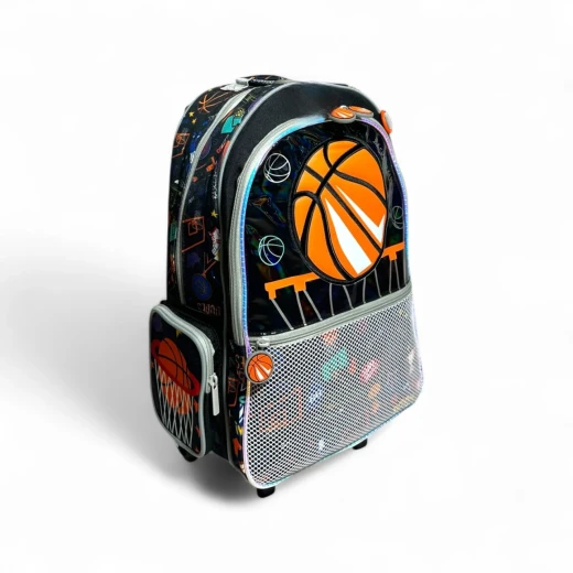 VEST, Trolley Backpack Kids School Bag Versatile Front Design Multiple Compartments 30L Capacity Sturdy Wheels Telescopic Handle Practical and Stylish - Vest - Image 7