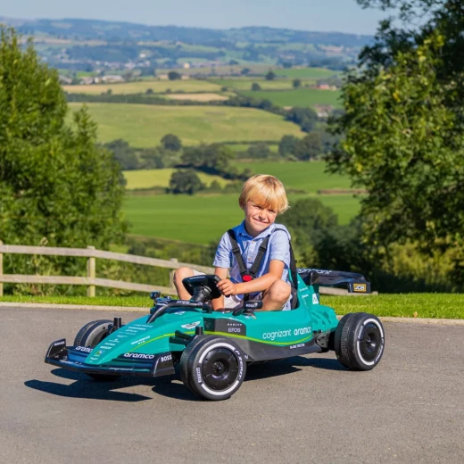 RoyalBaby , Aston Martin Go Kart Rideon Car , Green - RoyalBaby - Image 2
