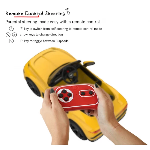 RoyalBaby , Bentley Bacalar Kids Ride-On Car , Yellow - RoyalBaby - Image 6